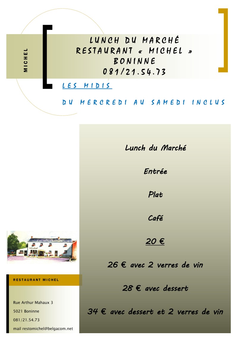 Restaurant Michel à Boninne Namur